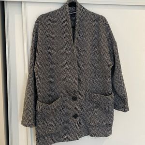 Valerie Dumaine Niman Blazer grey herringbone size M 🇨🇦